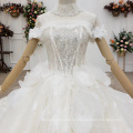 Jancember HTL1542 vestidos de novia con apliques de cuello alto de lujo tradicional nigeriano